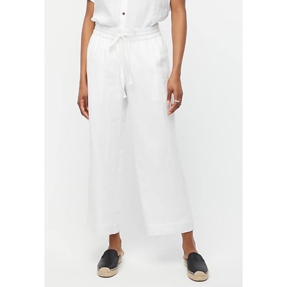 J.Crew • Wide Leg Seaside Linen Pant